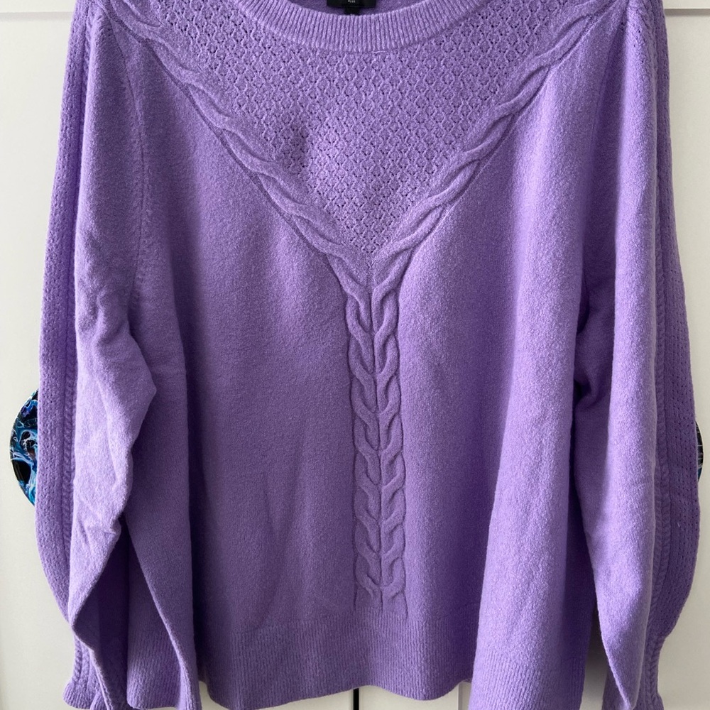 Lavender Cable Knit Sweater
